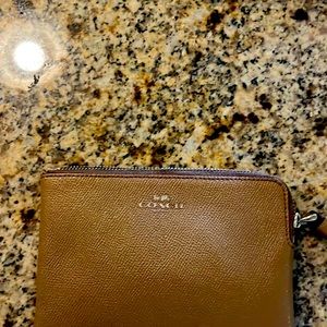 Brown Coach wristlet